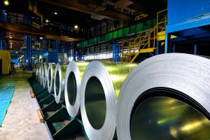 rolls of steel sheet