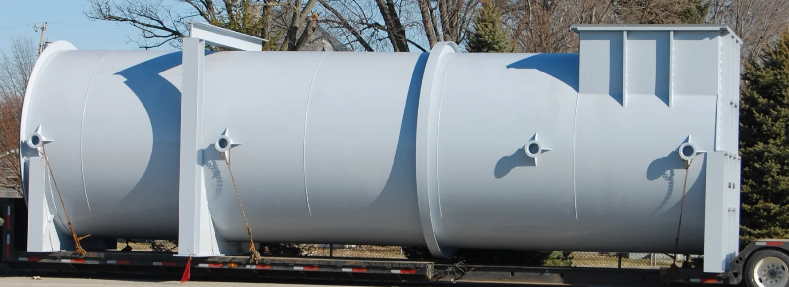 Furnace and thermal oxidizer components fabricated in heavy-gauge steel